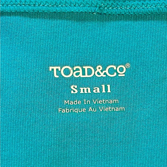 Toad & Co Tech Tomboy Crew Neck Cap Sleeves Performance Dress in Turquoise Sz S - Picture 8 of 10